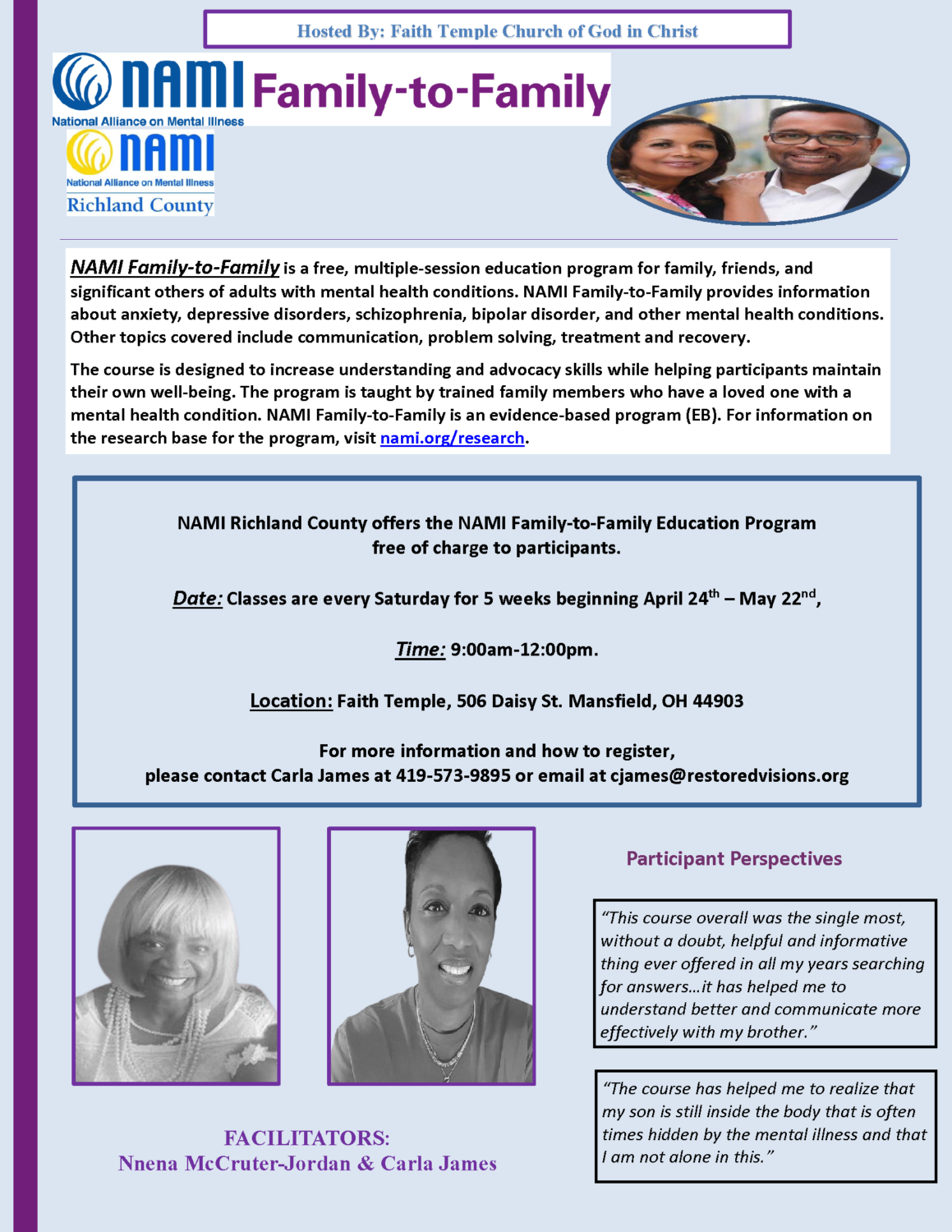 NAMI Richland County Family-to-Family Education Program | Mental Health ...