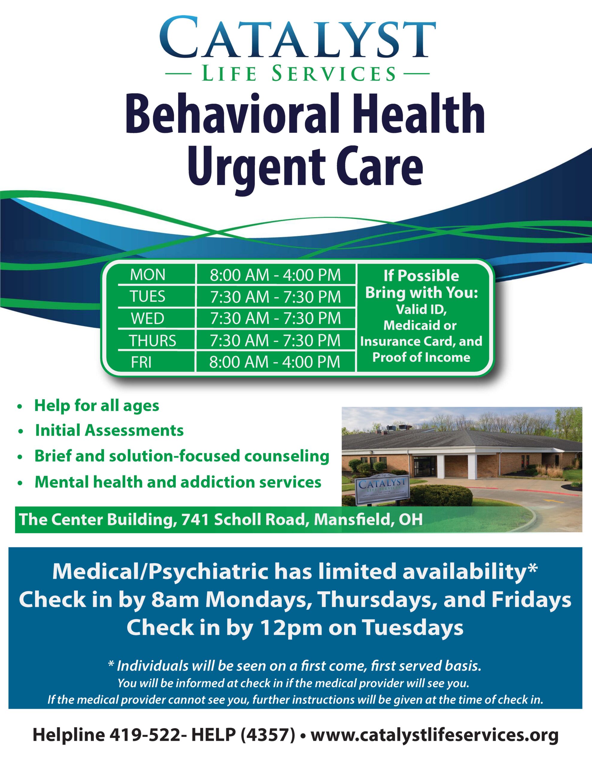 Behavioral Health Urgent Care Now Open! | Mental Health & Recovery ...